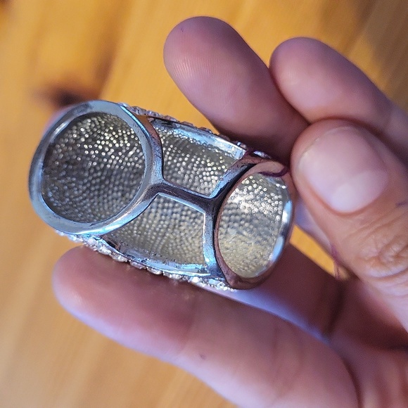 Multi Row Dome Silver & Zirconia Ring - Picture 5 of 9